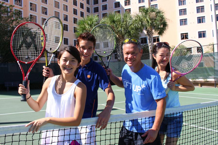 Hotel Exterior - Lighted Tennis Courts
